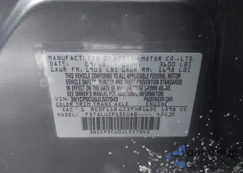 2018 Nissan Kicks Sr z USA, uszkodzony, nr VIN 3N1CP5CU0JL537043